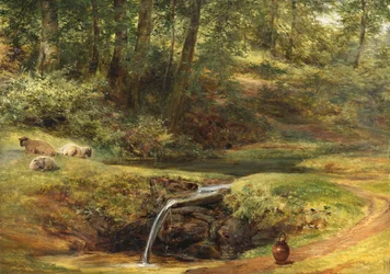 Studie för The Sylvan Spring, 1854
