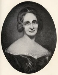 Mary Wollstonecraft Shelley (1797-1851) illustration från "Little Journeys to the Homes of Famous Women", publicerad 1897