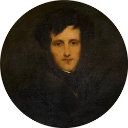 Porträtt av John George Weld Forester, 2nd Lord Forester (1801-1874), ca 1820-68 (olja på duk)