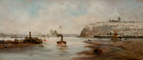 Cardiff Docks med Penarth Head