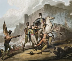 Porto, från "The Victories of the Duke of Wellington", graverad av T. Fielding, pub. 1819