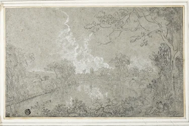 Floden Dees stränder nära Eaton Hall, Cheshire, ca 1759