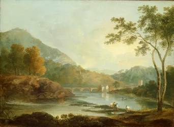 Castell Dinas Bran, Llangollen, ca 1771 (olja på duk)