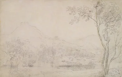 Castell Dinas Bran, Wales (grafit & svart krita på papper)