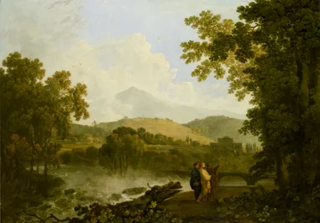 Cicero och hans två vänner, Atticus och Quintus, i hans villa i Arpinum, 1769-1770