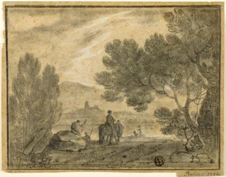 Romersk Campagna med figurer
