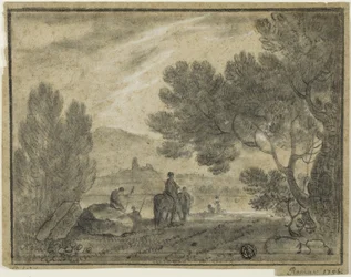 Romersk Campagna med figurer