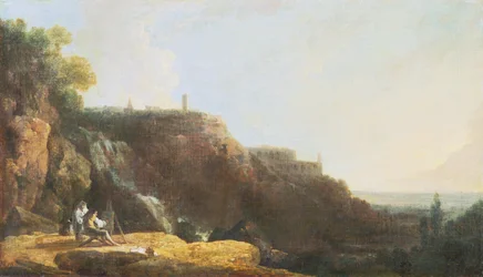 Den stora kaskaden och Maecenas villa i Tivoli