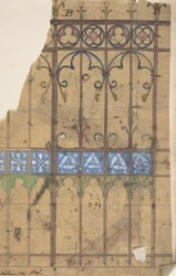 Design för en kyrkport, ca. 1880.