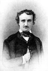 Edgar Allan Poe, författare till Berättelser om mystik och fantasi, 1923.