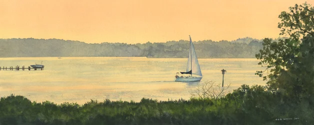Late Summer Sail, 2011 (akvarell på papper)
