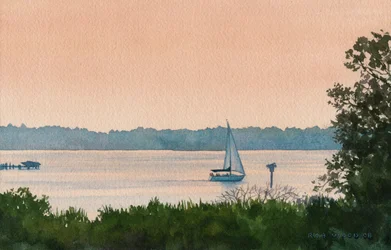 Sailing Home, 2008 (akvarell på papper)