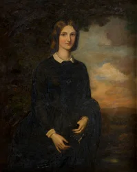 Porträtt av Selina Weld Forester, grevinnan av Bradford (1819-1894), ca 1839-94 (olja på duk)