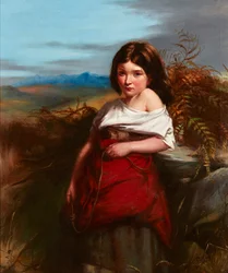 A Fern Gatherer (olja på duk)