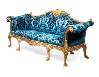 En George III soffa i förgyllt trä