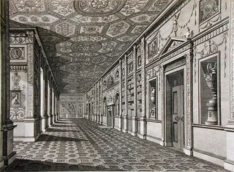Biblioteket i Syon House, byggt 1760-69 (gravyr)