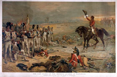 The Last Stand of the Imperial Guards at Waterloo 1815 (chromolitho)
