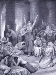 Rajput-ceremonin i Jakhur (förintelsen) 1567 AD (litografi)