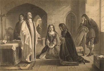 Lord William Russell tar emot sakramentet, 1886