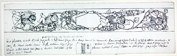 Design för slutpapper, ca 1895 (penna och bläck på papper)