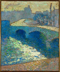 Seine i Rouen i gryningen (olja på duk)