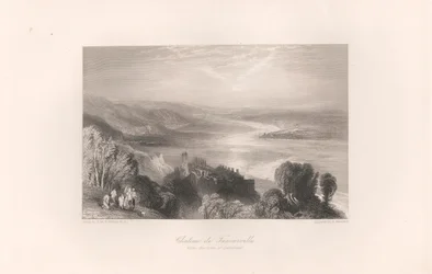 Chateau de Tancarville, med staden Quilleboeuf