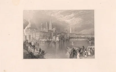 Rouen, tittar uppför floden