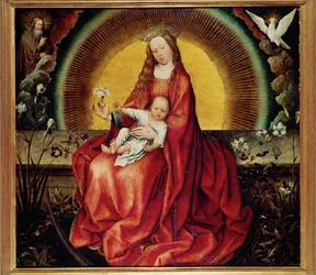 Madonna med barn, tidigt 1400-tal (målning på trä)