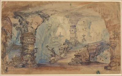 Ett fantastiskt underjordiskt tempel (Aladdins grotta?)