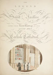Ms. New Coll 380, f9r. Antikviteterna från Cathedral Church of Saint Mary, Carlisle, ritade av Robert Carlile, 1795 (penna och bläck och wc på papper)
