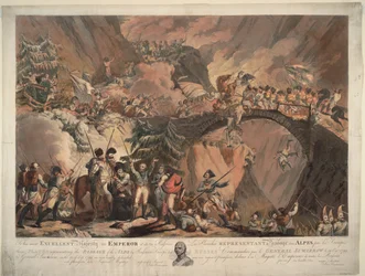 Armé av Alexander Suvorov korsar Alperna 1799, 1805