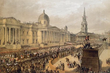 Edward VII och prinsessan Alexandra av Danmarks bröllopståg, London