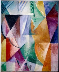 Ett fönster eller design för tre fönster. Målning av Robert Delaunay (1885-1941)