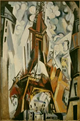 Eiffeltornet, målning av Robert Delaunay (1885-1941), 1910.