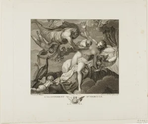 The Suckling of Hercules, tallrik två från La Galerie du Palais Royal, volym II