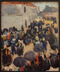 Partiet i landet. Målning av Robert Delaunay (1885-1941), Olja på duk