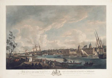 Utsikt över Royal Hospital i Greenwich, 1793