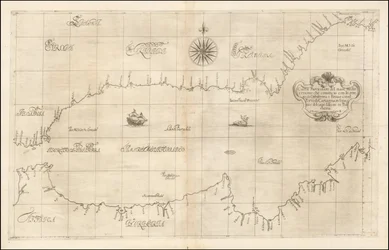 1646 års karta över västra Medelhavet och Gibraltar av Robert Dudley