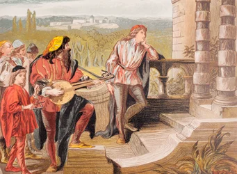 Illustration till De två herrarna från Verona av William Shakespeare