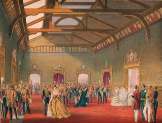 Marshalling the procession of the bride, 1863.