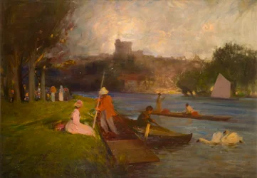 Themsen vid Windsor (olja ombord)