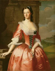 Porträtt av en fru John Vinal (1724-57) 1748