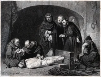 Inkvisitionen under medeltiden. (gravyr