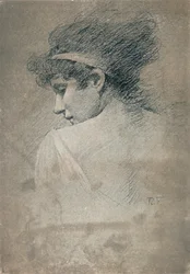 Kvinnostudie, c1895, 1897
