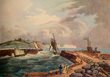 Cutter kommer in i Dover Harbour, 1819