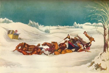 "The Liverpool Mail nära St. Albans", c1800-talet