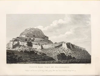Illustration hämtad från boken Select views in Mysore, Tippoo Sultan country by Home, Robert och utgiven av Publicerad av Mr. Bowyer (gb, 1794)