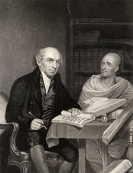 William Carey, graverad av J. Jenkins efter "The National Portrait Gallery, Volume III", utgiven ca 1820