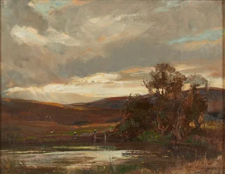 Evening On the Swire Road, Ettrick Bridge (olja på duk)