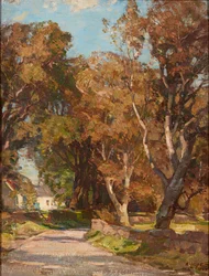 Vägkanten nära Colvend Manse, Dalbeattie (olja på duk)